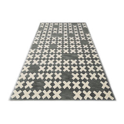 System by Lavmi Hand Tufted Wool Silver Rug