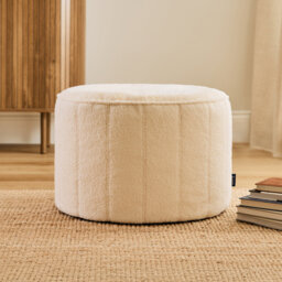 55cm Wide Round No Pattern Pouffe Ottoman
