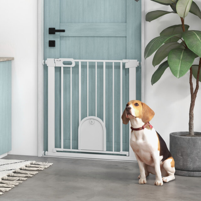 Pressure Mounted Pet Gate With Door