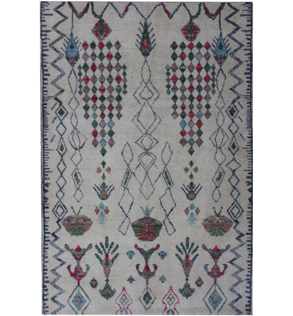 Geometric Hand Knotted 167cm X 243cm Area Rug