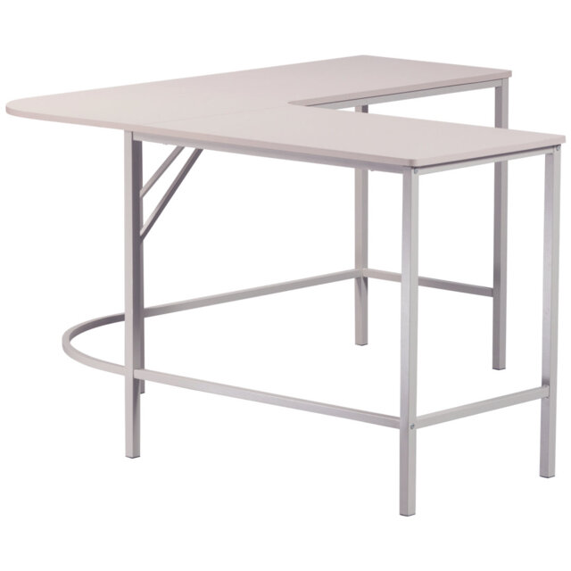 Mike L-Shaped Metal Base Writing Desk