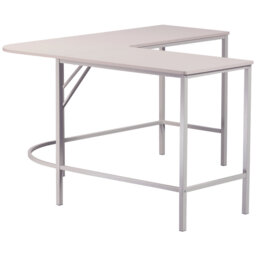 Mike L-Shaped Metal Base Writing Desk