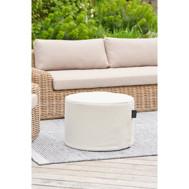 Cosipouf 60cm Wide Round Chevron Pouf Ottoman