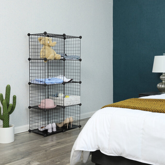 Sumire 96cm H x 96cm W Metal Cube Bookcase