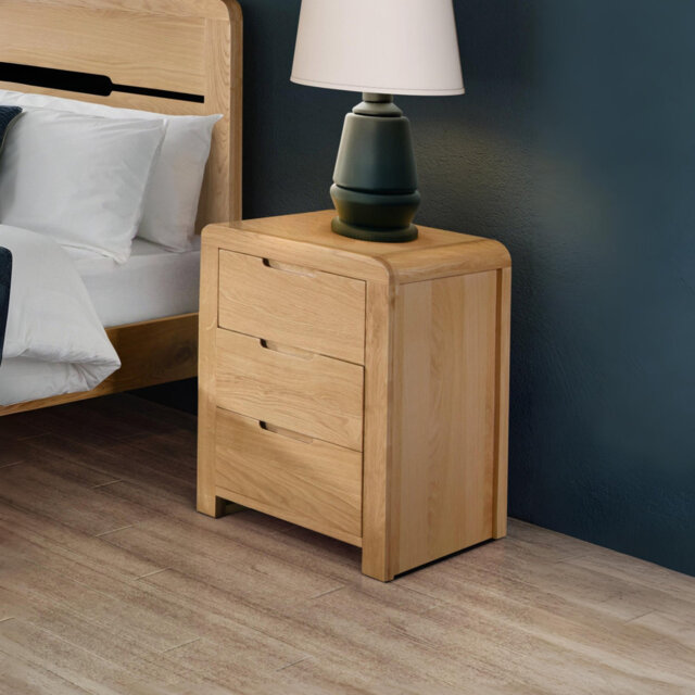 Bruner 45cm W Solid + Manufactured Wood Bedside Table