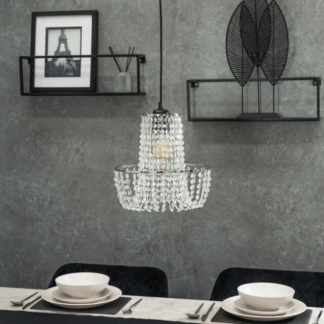 28cm H Plastic / Acrylic Empire Lamp Shade ( Clip On )