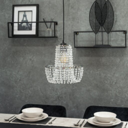 28cm H Plastic / Acrylic Empire Lamp Shade ( Clip On )