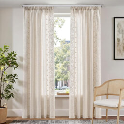 Voile Semi Sheer Curtain Panel Pair