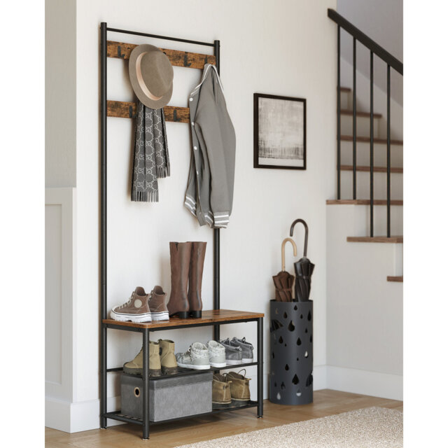 Abingdon Hall Tree 70cm Wide with Bench and Shoe Storage