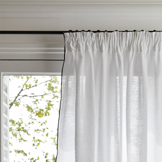 Carlina Linen Semi Sheer Curtain Panel Pair Single Panel