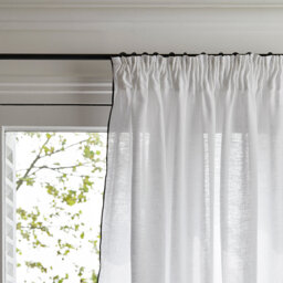 Carlina Linen Semi Sheer Curtain Panel Pair Single Panel