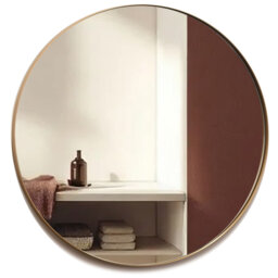 Mood Premium Round Bathroom Mirror Framed Wall Mounted, Circle Frame Modern & Stylish