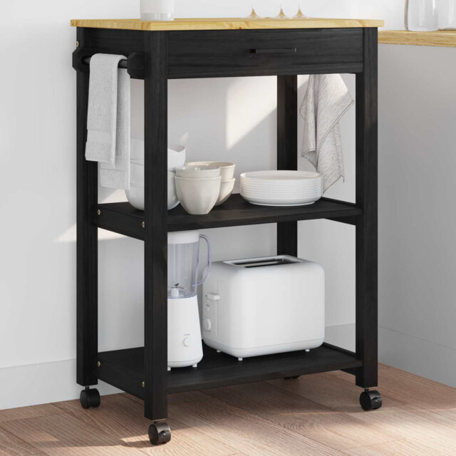 Solid Wood Bar Cart