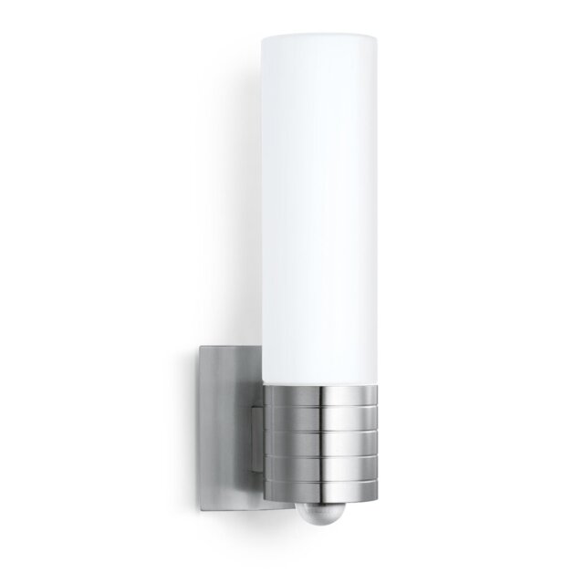LED Outdoor Wall Light L 260 S Stainless Steel Opal Glass Wall Scone with Motion Sensor