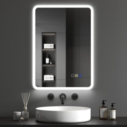HOMCOM Backlit Illuminated Bathroom Mirror LED