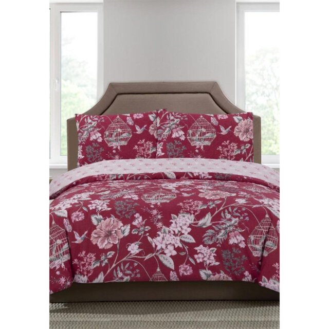 Dunaverney Cotton Blend, Polyester Floral Duvet Cover Set with Pillowcases Included