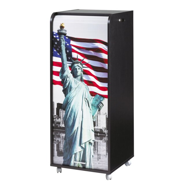 Graziella 1 Door 3 Drawer 2 Shelf Filing Storage Cabinet