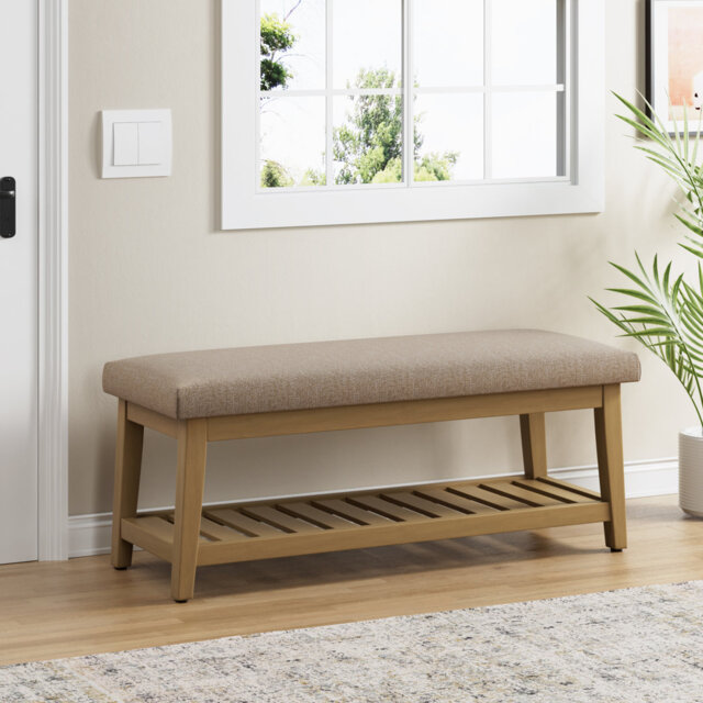 Polyester Upholstered Storage Bench