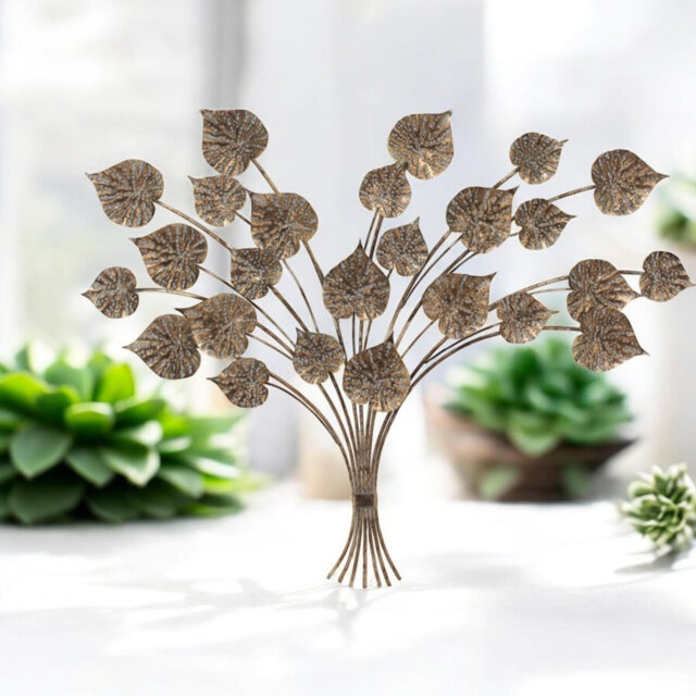Stylish Metal Leaf Wall Décor – Unique Decorative Wall Art for Living Room, Bedroom, Office, or Hallway