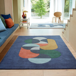 Brinlie Hand Tufted Wool Blue Rug