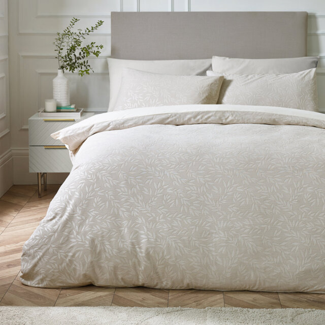 Corded Leaves Duvet Cover Set