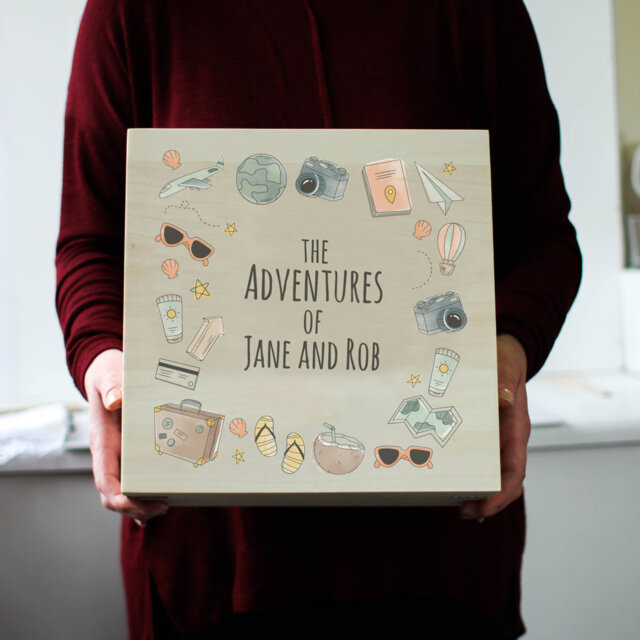 Jinane Personalised Travel And Adventure Keepsake Box