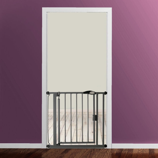 Metal Pressure Mounted Pet Gate With Door