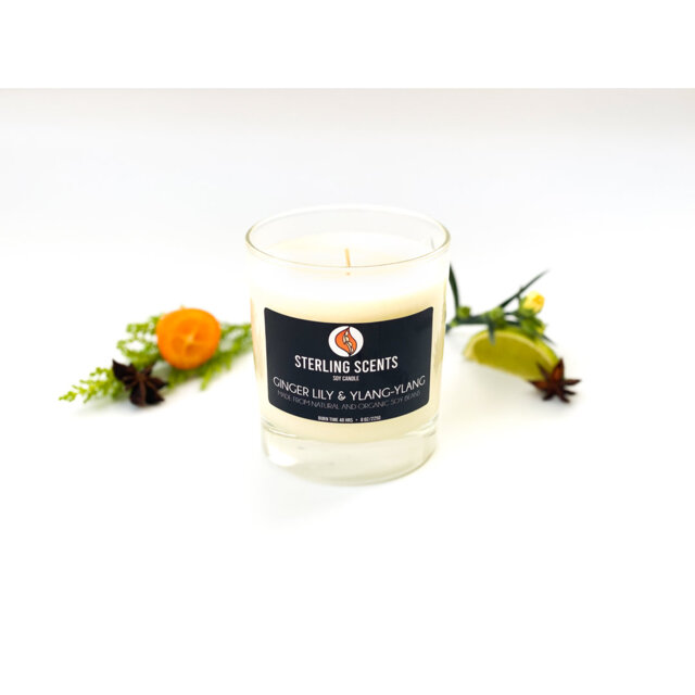 Gingerlily & Ylang-Ylang Scented Soy Wax Aromatherapy Candle