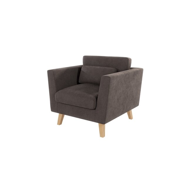 Armchair with Wooden Legs In Scandinavian Style