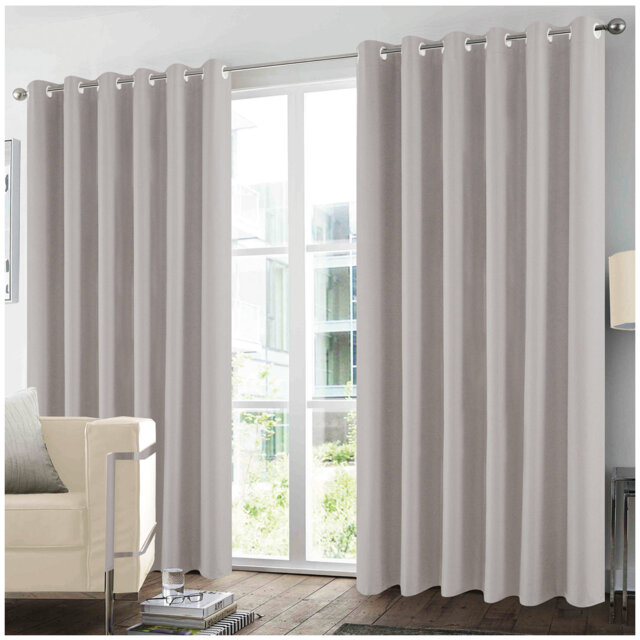 Luxury Microfibre Blackout Curtain Panels Pair Light Blocking Thermal Insulated Polyester Window Drapes Noise Reducing Curtains for Bedroom