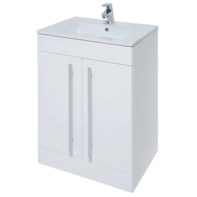 Clifton 600mm Wall Mounted Single Bathroom Vanity with Vitreous China Basin
