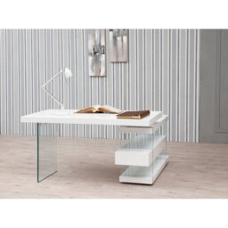 wood writing desk with top