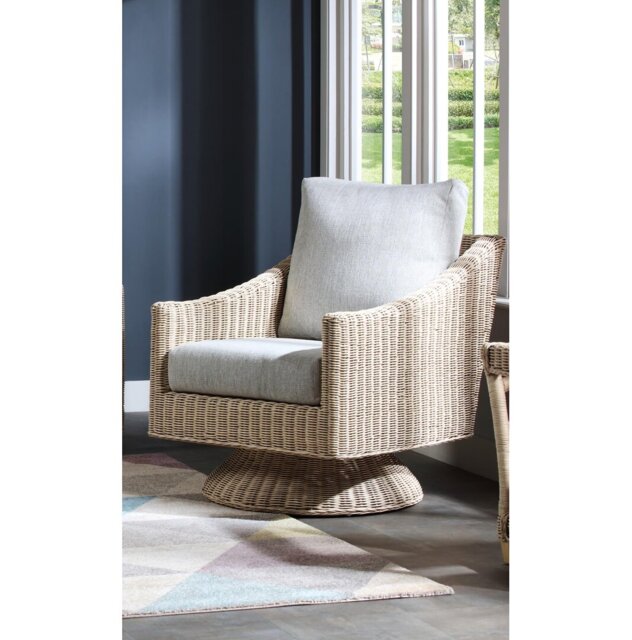 June Upholstered Swivel Armchair