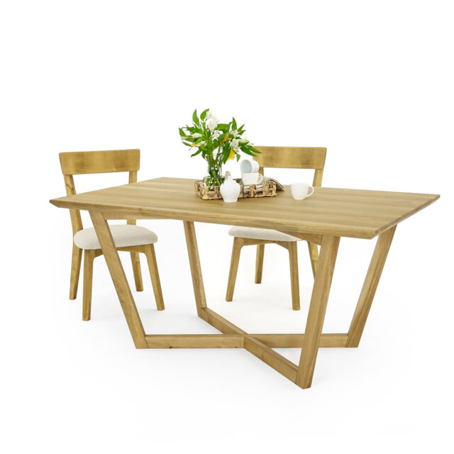 Yorkana Oak Solid Wood Base Dining Table