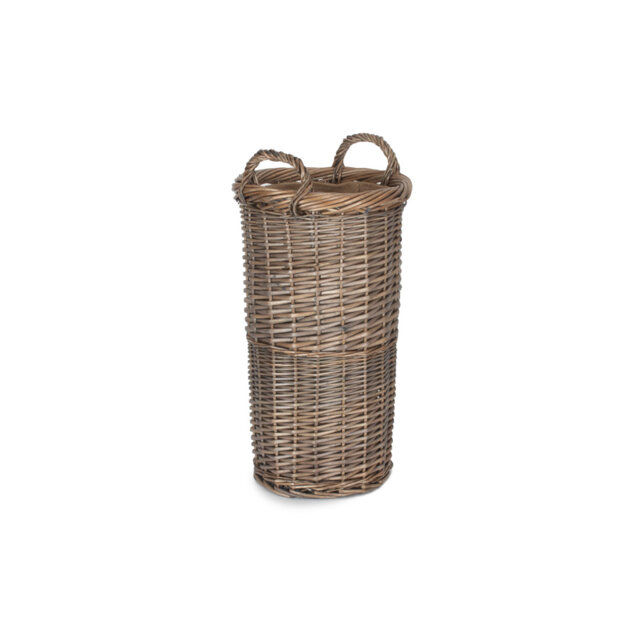 Joni Antique Wash Wicker Lined Umbrella Stand Holder