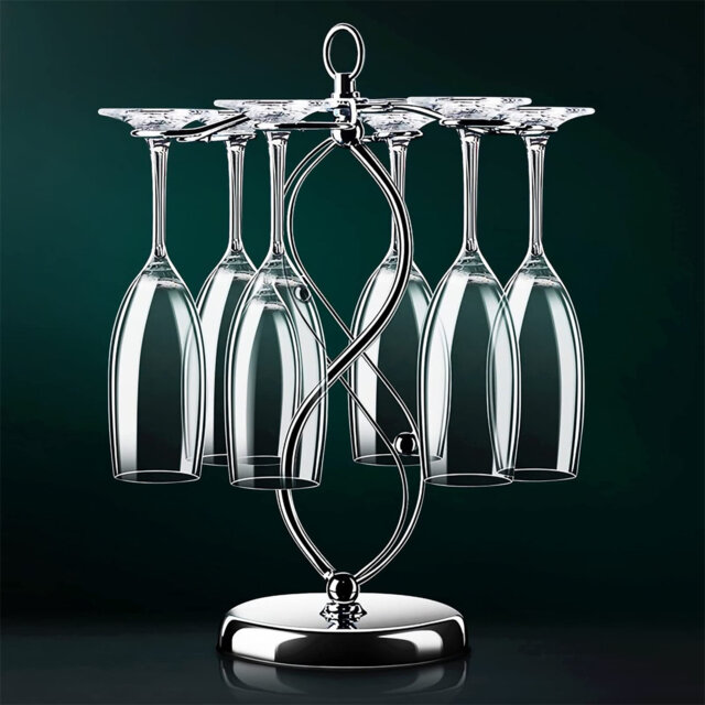Tabletop Wine Glass Rack, 6 Wine Glasses Holder Storage/Freestanding  Stemware Organizer, Upside Down Hanging Wine Goblets Display Decorative  Counterto by Wayfair | uFurnish.com