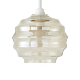 Deaudre 19cm H Glass Round Pendant Shade ( Slip-On ) in Beige