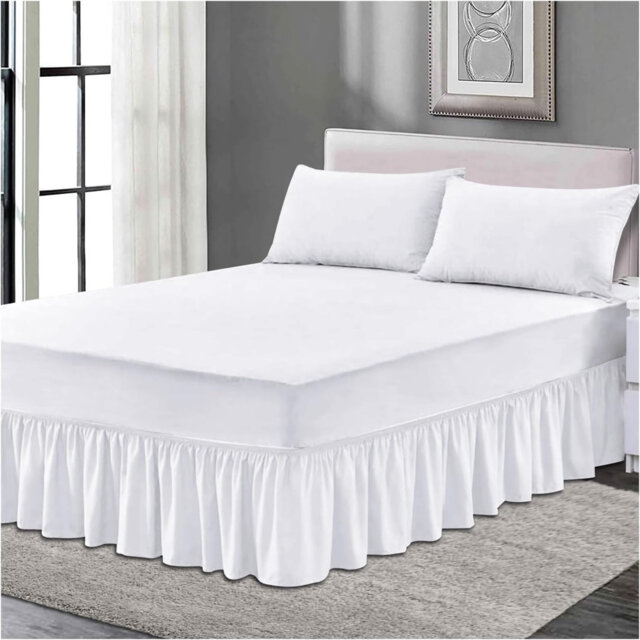 Premium Cotton Blend Plain Dyed Valance Sheet - Soft Durable and Breathable Luxury Bed Sheet for Ultimate Comfort