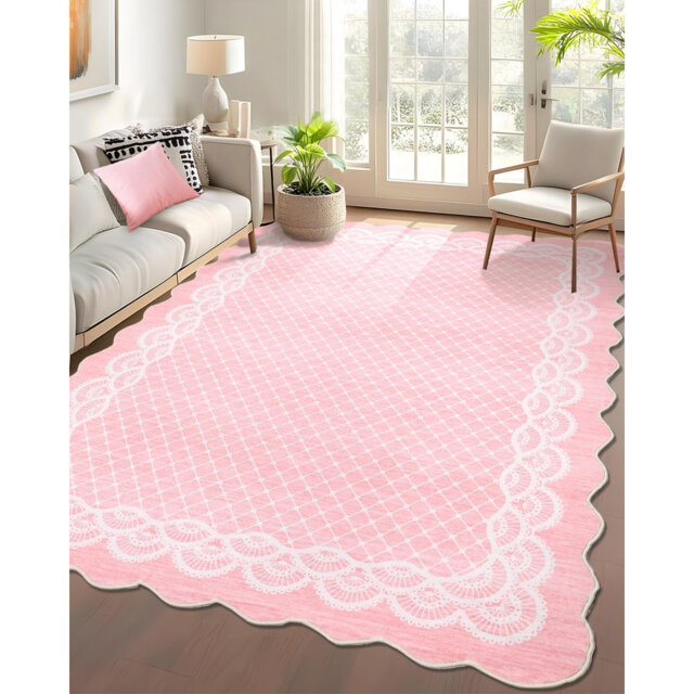 Soft Faux Woolen Area Rug Washable, Collapsible, Non-Slip for Bedroom Living Room