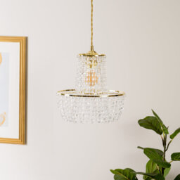 28cm H Plastic / Acrylic Empire Lamp Shade ( Clip On )