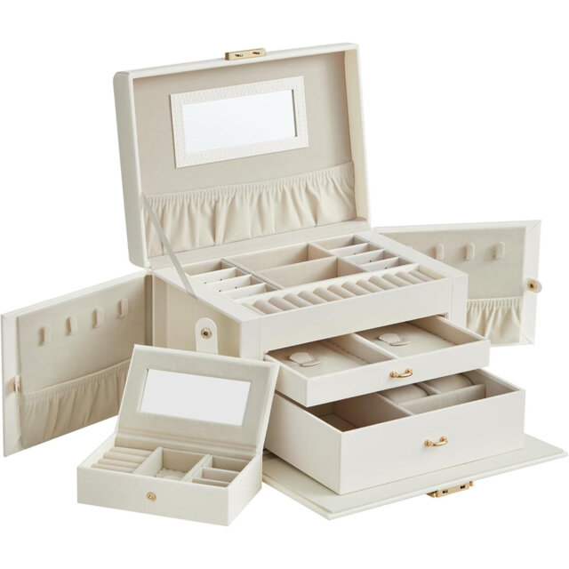 Jewellery Box 3 Layers, Jewellery Organiser With 2 Drawers