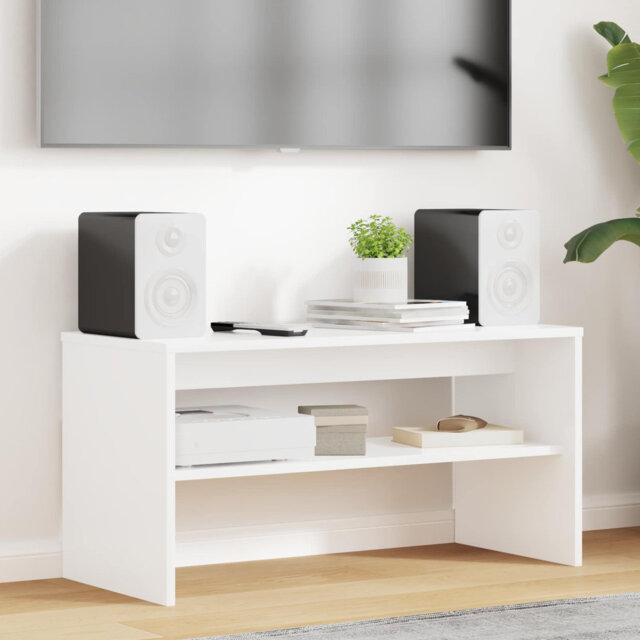 TV Cabinet with Shelf with Storage Engineered Wood Media Home Solution