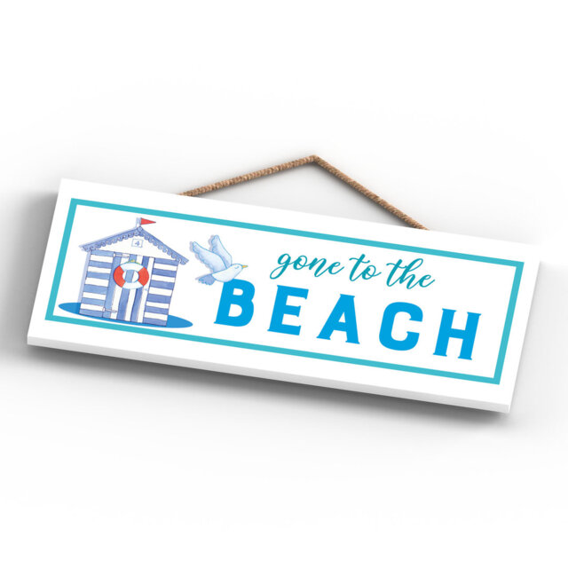 Gone To The Beach Seaside Themed Wooden Plaque Wall DÃ©cor