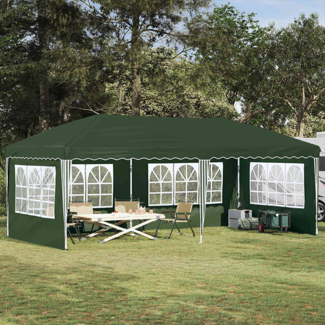 Vidaxl Pop-Up Party Tent 210D Oxford With Sliver Coating Event Shelter Gazebo