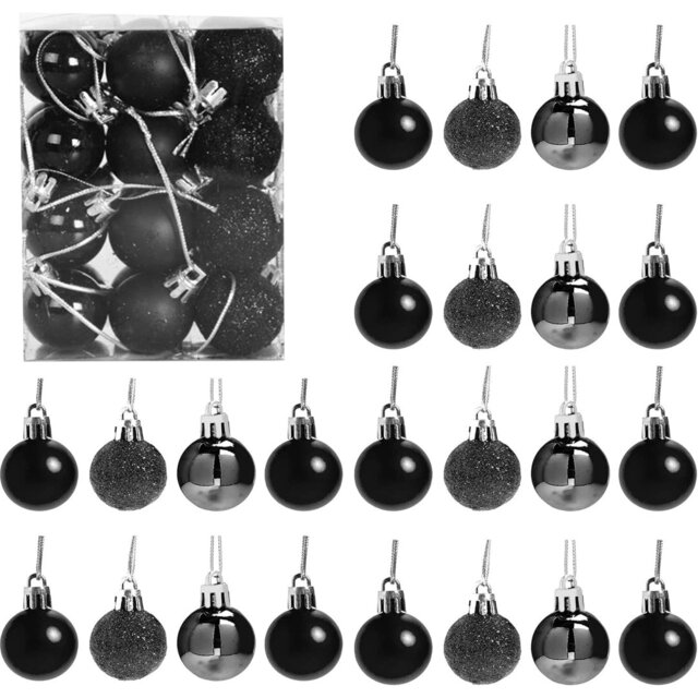 Baubles DARK RED 3CM 12PCS SET PVC