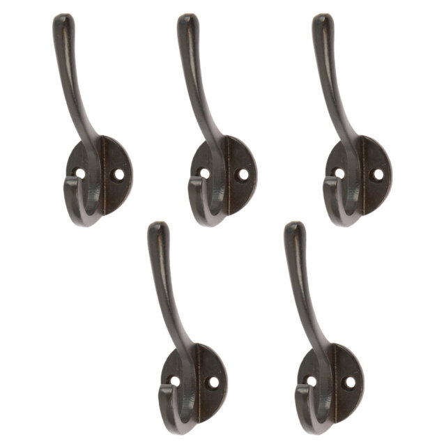 Hammer & Tongs - Hat & Coat Hook - W25mm x H80mm - Black