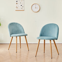 Mcburney 43cm H Velvet Upholstered Metal Side Chair