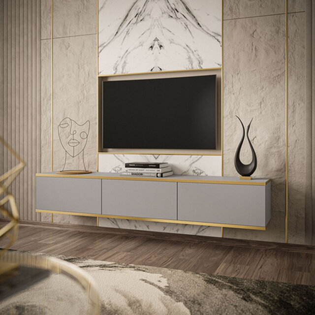"Alexsandra Unfinished TV Stand for TVs up to 65"""