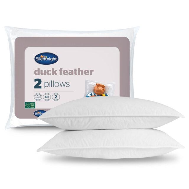 Silentnight Duck Feather Pillow Pair with Pure Cotton Cover