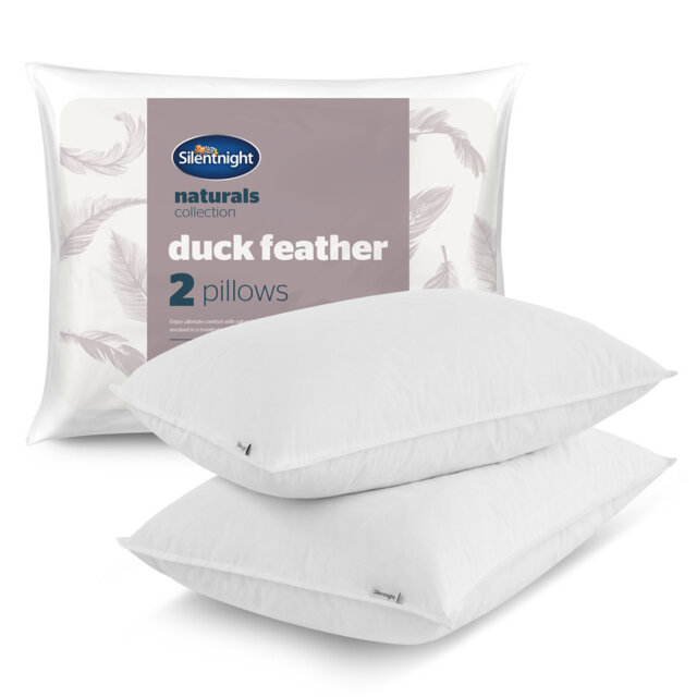 Silentnight Duck Feather Pillow Pair with Pure Cotton Cover